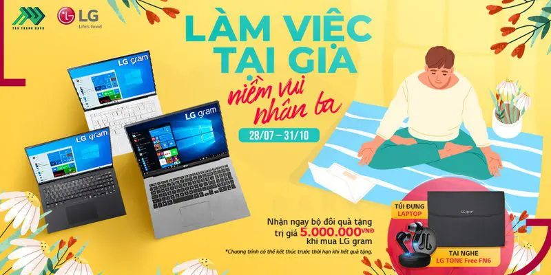 LG Làm Việc Tại Gia An Toàn Nhân Ba 1 TTD Promotion 202109 LGGramLamViecTaiNha WebBannerV2