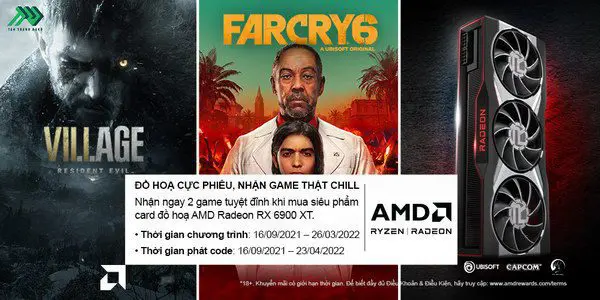 ĐỒ HỌA CỰC PHIÊU, NHẬN GAME THẬT CHILL 1 TTD Promotion 202201 AMD6900XTTangGame WebBanner