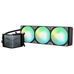 TRYX PANORAMA SE ARGB 360 BLACK AIO Liquid CPU Cooler - 6.5inch curved screen, 360mm radiator, Asetek Adela pump, 3x ARGB Gen2 Fans 13 PANORAMA SE ARGB 360 Black pic 4