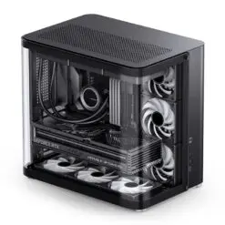 Jonsbo TK-2 Black Mid Tower Case - Hyperboloid Glass Design, Mid-Tower, Support BTF MB + 360 AIO 38 2023112834921