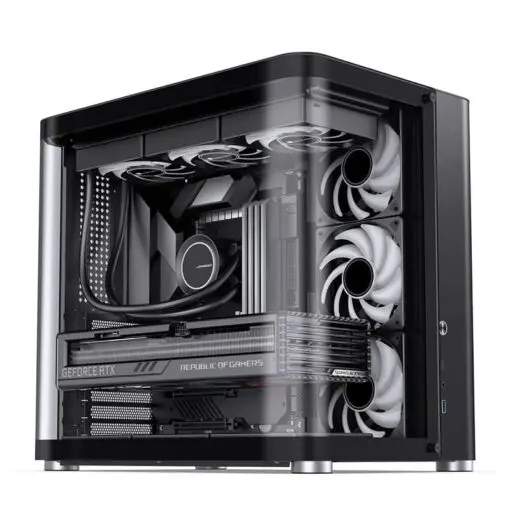 Jonsbo TK-2 Black Mid Tower Case - Hyperboloid Glass Design, Mid-Tower, Support BTF MB + 360 AIO