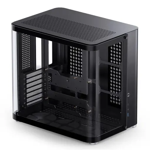 Jonsbo TK-2 Black Mid Tower Case - Hyperboloid Glass Design, Mid-Tower, Support BTF MB + 360 AIO