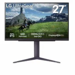 LG 27GS85Q-B Ultragear Gaming Monitor - 27 inch QHD (2560x1440), 200Hz (O/C), Nano IPS 1ms (GtG), DisplayHDR™ 400, DCI-P3 98% (Typ.), G-SYNC® Compatible, AMD FreeSync™ 19 27GS85Q B pic 9