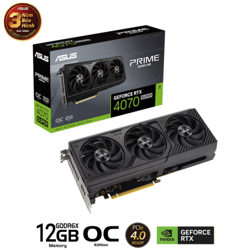 ASUS PRIME GeForce RTX 4070 SUPER OC Edition 12GB GDDR6X (PRIME-RTX4070S-O12G) Graphics Card