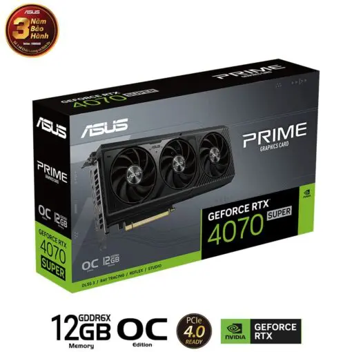 ASUS PRIME GeForce RTX 4070 SUPER OC Edition 12GB GDDR6X (PRIME-RTX4070S-O12G) Graphics Card