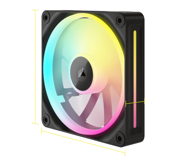 CORSAIR LX120 RGB Black Single Fan Expansion (CO-9051025-WW) - Black, 1x120mm 2400RPM Static Pressure RGB Fan 32