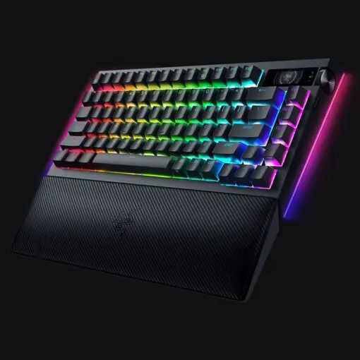 Razer BlackWidow V4 Pro 75% Wireless Gaming Mechanical Keyboard - OLED Display, Hot-swappable, True 4K Hz Wireless, Bluetooth 5.1, Razer™ Orange Tactile Switches Gen‑3