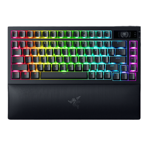 Razer BlackWidow V4 Pro 75% Wireless Gaming Mechanical Keyboard - OLED Display, Hot-swappable, True 4K Hz Wireless, Bluetooth 5.1, Razer™ Orange Tactile Switches Gen‑3