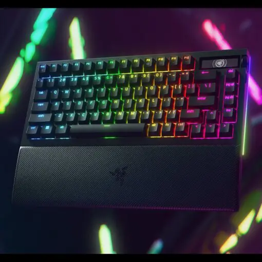 Razer BlackWidow V4 Pro 75% Wireless Gaming Mechanical Keyboard - OLED Display, Hot-swappable, True 4K Hz Wireless, Bluetooth 5.1, Razer™ Orange Tactile Switches Gen‑3
