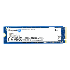 Kingston NV3 1TB (SNV3S/1000G) SSD - M.2 NVMe PCIe Gen 4x4, Read 6.000 MB/s, Write 4.000 MB/s