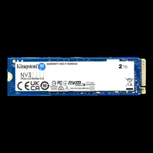 Kingston NV3 2TB (SNV3S/2000G) SSD - M.2 NVMe PCIe Gen 4x4, Read 6.000 MB/s, Write 5.000 MB/s