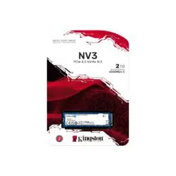 Kingston NV3 2TB (SNV3S/2000G) SSD - M.2 NVMe PCIe Gen 4x4, Read 6.000 MB/s, Write 5.000 MB/s 6 SNV3S 2000GB pkg zm lg