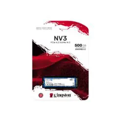 Kingston NV3 500GB (SNV3S/500G) SSD - M.2 NVMe PCIe Gen 4x4, Read 5.000 MB/s, Write 3.000 MB/s 6 SNV3S 500GB pkg zm lg