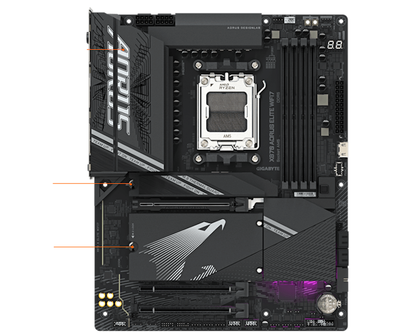 GIGABYTE X870 AORUS ELITE WIFI7 Mainboard 14 X870 A ELITE WIFI7 thermal
