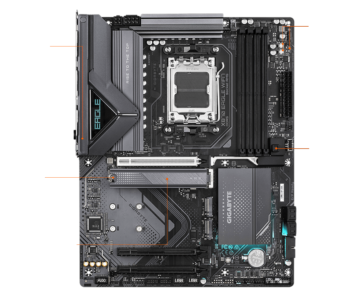 GIGABYTE X870 EAGLE WIFI7 Mainboard 20 diy friendly
