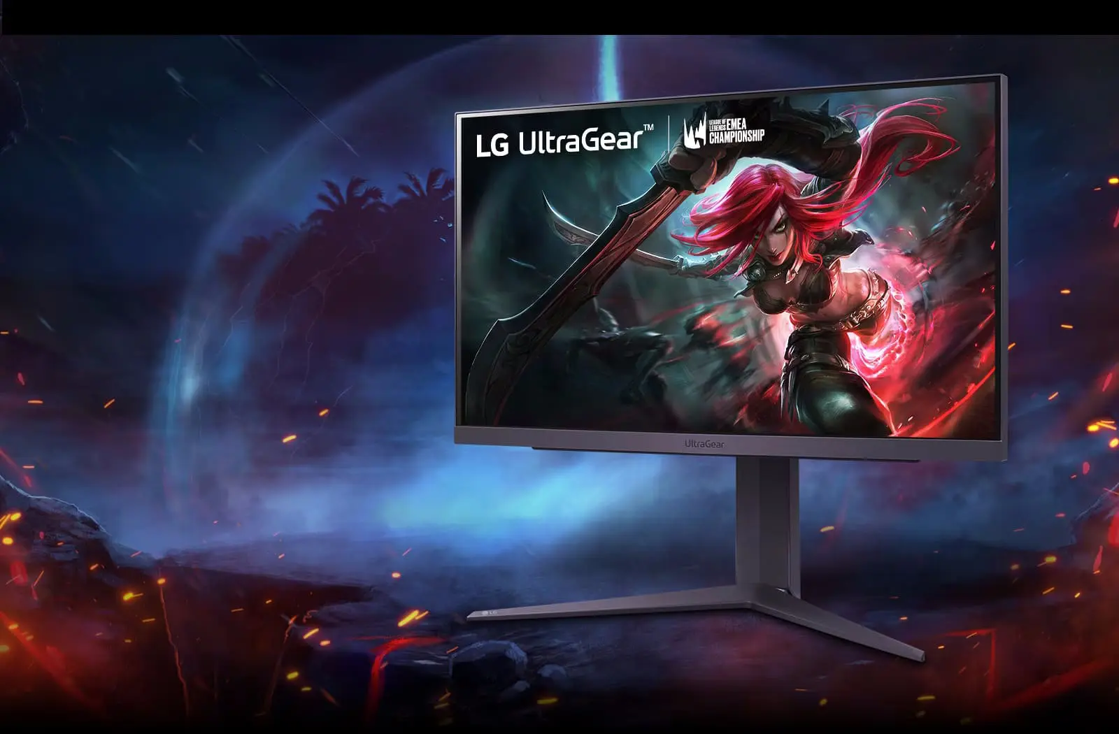 LG 25GR75FG-B Ultragear Gaming Monitor - 24.5 inch FHD (1920 x 1080), 360Hz, IPS 1ms (GtG), VESA DisplayHDR™ 400, NVIDIA® G-SYNC® Monitor 26 mnt ultragear 25gr75fg 02 1 lg ultragear desktop