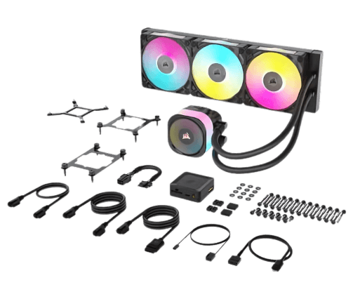 CORSAIR iCUE LINK TITAN 360 RX RGB AIO Liquid CPU Cooler (CW-9061018-WW) - Black, 360mm radiator, 3x 120mm RX120 RGB fans, iCUE LINK System Hub included 43