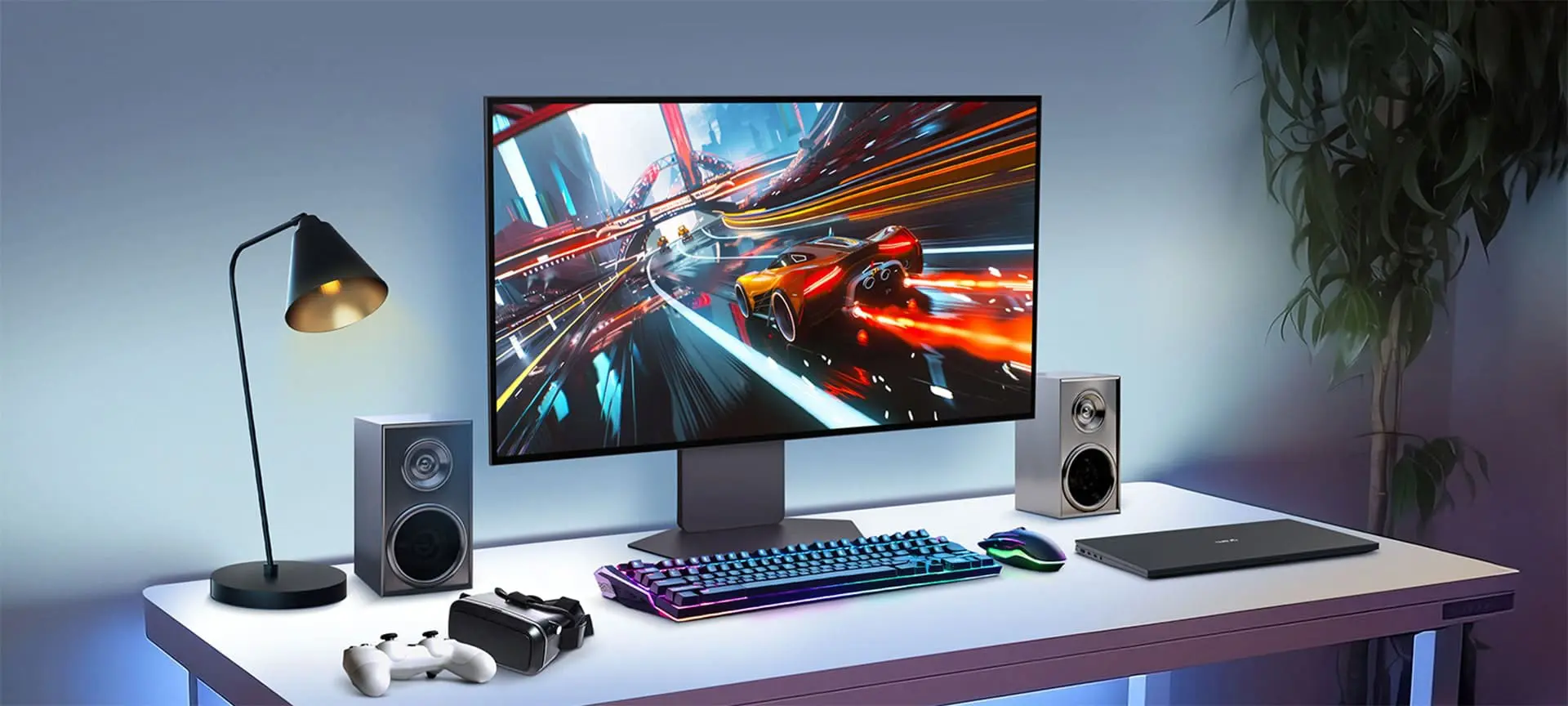 LG 32GS95UV-B UltraGear OLED Gaming Monitor - 32 inch, 4K UHD (3840 x 2160), 16:9, 4K 240Hz ↔ FHD 480Hz, 0.03ms G-SYNC Compatible 34 ultragear 32gs95uv b 09 5 l stand d