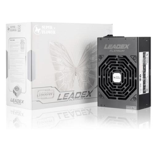 Super Flower Leadex Platinum 1600W PCIe5.0 (SF-1600F14HP) PSU - 1600W, Black, 80 Plus Platinum, Full Modular, 140mm Two-ball bearing fan