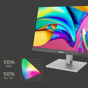 ASUS ProArt Display PA248CNV Professional Monitor - 24.1 inch, 16:10, IPS, WUXGA(1920 x 1200), 100% sRGB+Rec.709, ΔE < 2, Calman Verified, HDR-10, USB-C Docking, RJ45, 75Hz, HDR-10, Ergonomic Stand 27 2