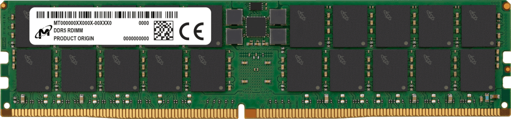 MICRON 16GB (1x16GB) 4800MHz CL40 DDR5 ECC R-DIMM Memory Kit - non heatsink, 1Rx8 16Gbit (MTC10F1084S1RC48BA1R) 11 4 1