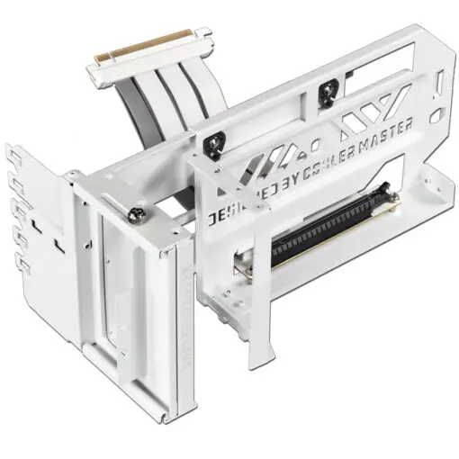 Cooler Master Universal Vertical Graphics Card Holder Kit V3 White - White, Premium Riser Cable PCI-E 4.0 x16-165mm