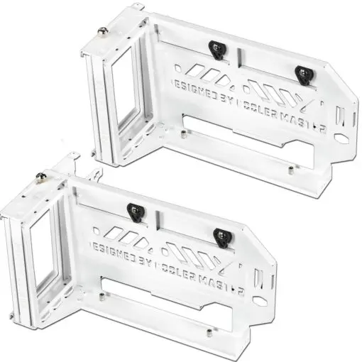 Cooler Master Universal Vertical Graphics Card Holder Kit V3 White - White, Premium Riser Cable PCI-E 4.0 x16-165mm