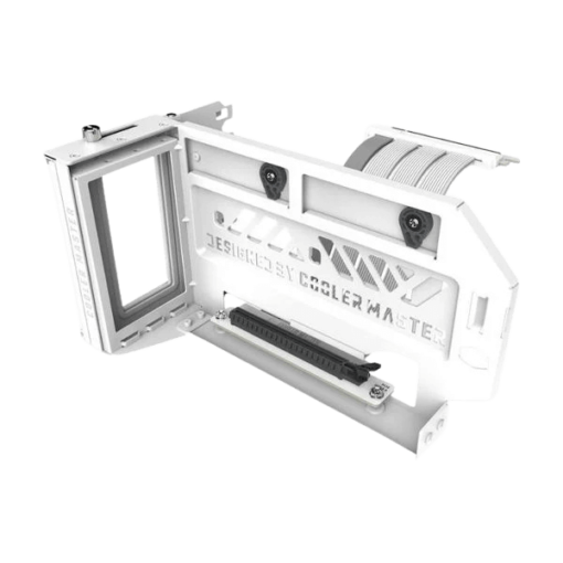 Cooler Master Universal Vertical Graphics Card Holder Kit V3 White - White, Premium Riser Cable PCI-E 4.0 x16-165mm