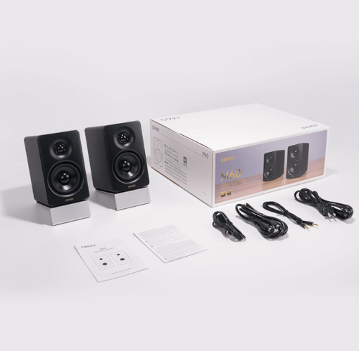 Edifier M60 Black 2.0 Compact Bookshelf Speakers - 66W (RMS) total, Bluetooth V5.3, USB-C, AUX inputs