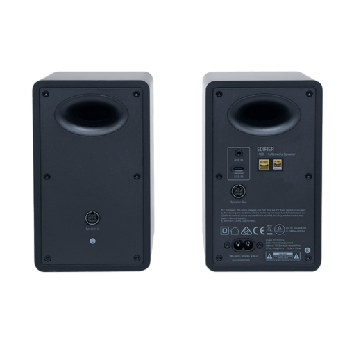 Edifier M60 Black 2.0 Compact Bookshelf Speakers - 66W (RMS) total, Bluetooth V5.3, USB-C, AUX inputs