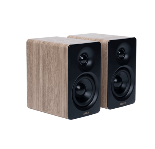 Edifier M60 Classic Oak 2.0 Compact Bookshelf Speakers - 66W (RMS) total, Bluetooth V5.3, USB-C, AUX inputs