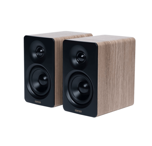 Edifier M60 Classic Oak 2.0 Compact Bookshelf Speakers - 66W (RMS) total, Bluetooth V5.3, USB-C, AUX inputs