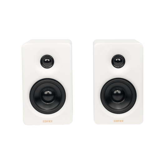 Edifier M60 White 2.0 Compact Bookshelf Speakers - 66W (RMS) total, Bluetooth V5.3, USB-C, AUX inputs