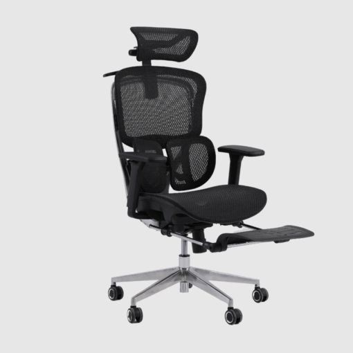 Gami Crom All Black Ergonomic Chair - tựa cổ HeadFlex 8D, tựa lưng Butterfit 2D, Multi Button, tay ghế 360 độ, lưới solidmesh USA