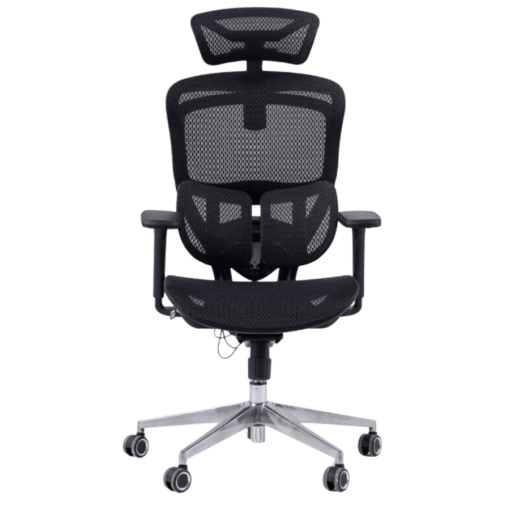 Gami Crom All Black Ergonomic Chair - tựa cổ HeadFlex 8D, tựa lưng Butterfit 2D, Multi Button, tay ghế 360 độ, lưới solidmesh USA