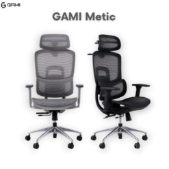 Gami Metic Ergonomic Chair - FluidMotion System, ngả lưng 130 độ, Lưới Krall + Roth, tựa đầu HeadFlex 8D, kê tay 3D