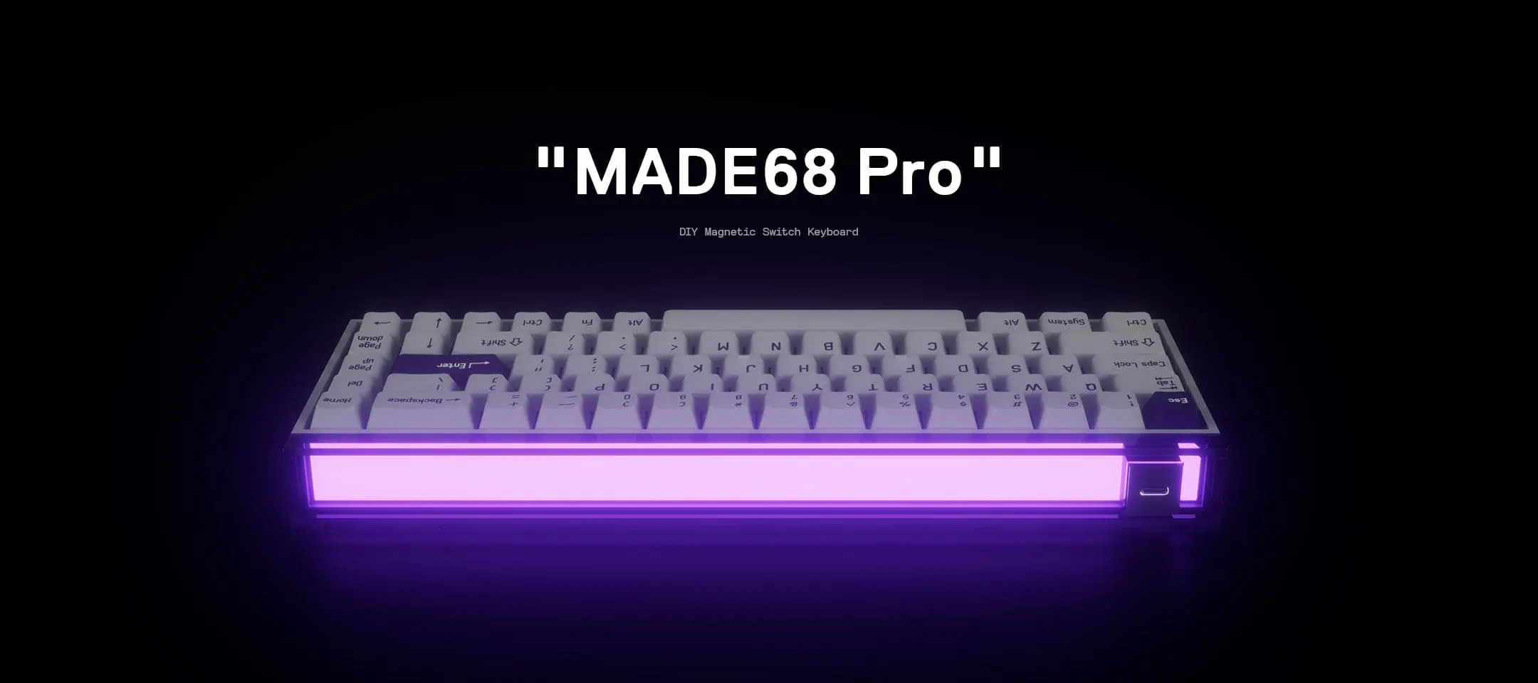 HE MelGeek Made68 Pro (Purple) Rapid Trigger Keyboard - 65%, Magnetic Switch 18 KV01 ac38de7f b236 4b07 862a 9746b4084c44