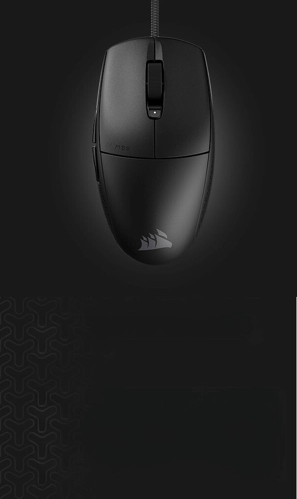 CORSAIR M55 Wired Lightweight Gaming Mouse - Black, 16000 DPI, Six Programmable Buttons, Textured Side Grips 47 M55 WIRED LIGHTWEIGHT GAMING MOUSE mb 2