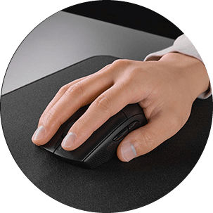 CORSAIR M55 Wireless Lightweight Gaming - Black, 24000 DPI, 2.4GHz & Bluetooth, Long-Lasting Battery Life, Six Programmable Buttons, Textured Side Grips 36 M55 wl palm