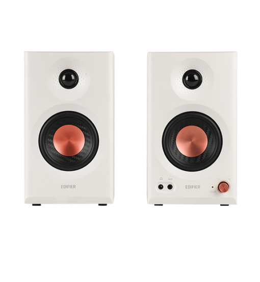 Edifier MR3 White 2.0 Powered Studio Monitor Speakers System - 18W x 2 (RMS) total, Bluetooth V5.4