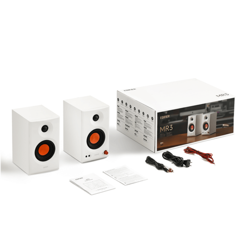 Edifier MR3 White 2.0 Powered Studio Monitor Speakers System - 18W x 2 (RMS) total, Bluetooth V5.4
