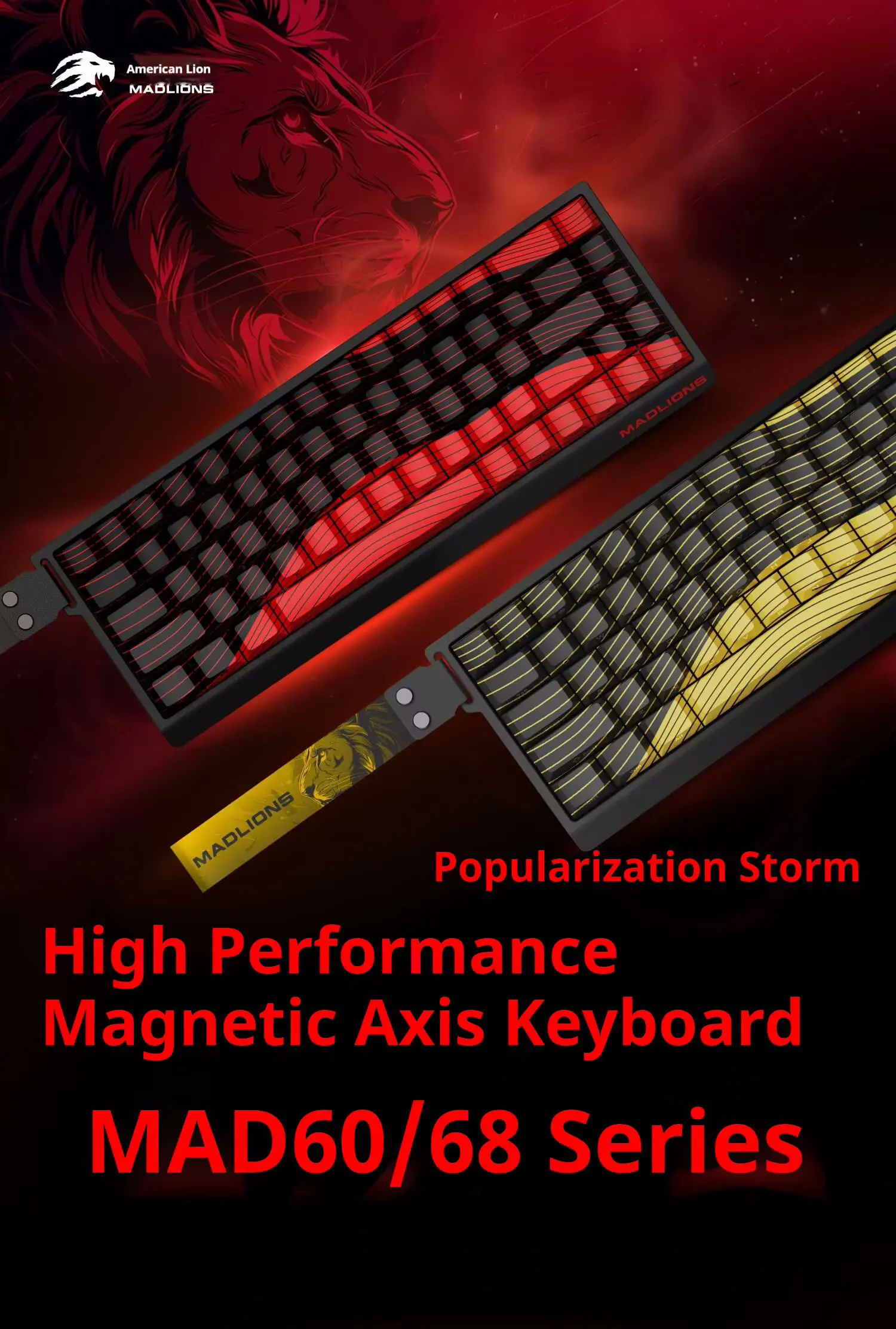 MadLion Mad68 HE RGB (8000Hz) Gateron Universal Magnetic (Non sealed) Gaming Keyboard 10 MadLion Mad68 HE RGB page 1