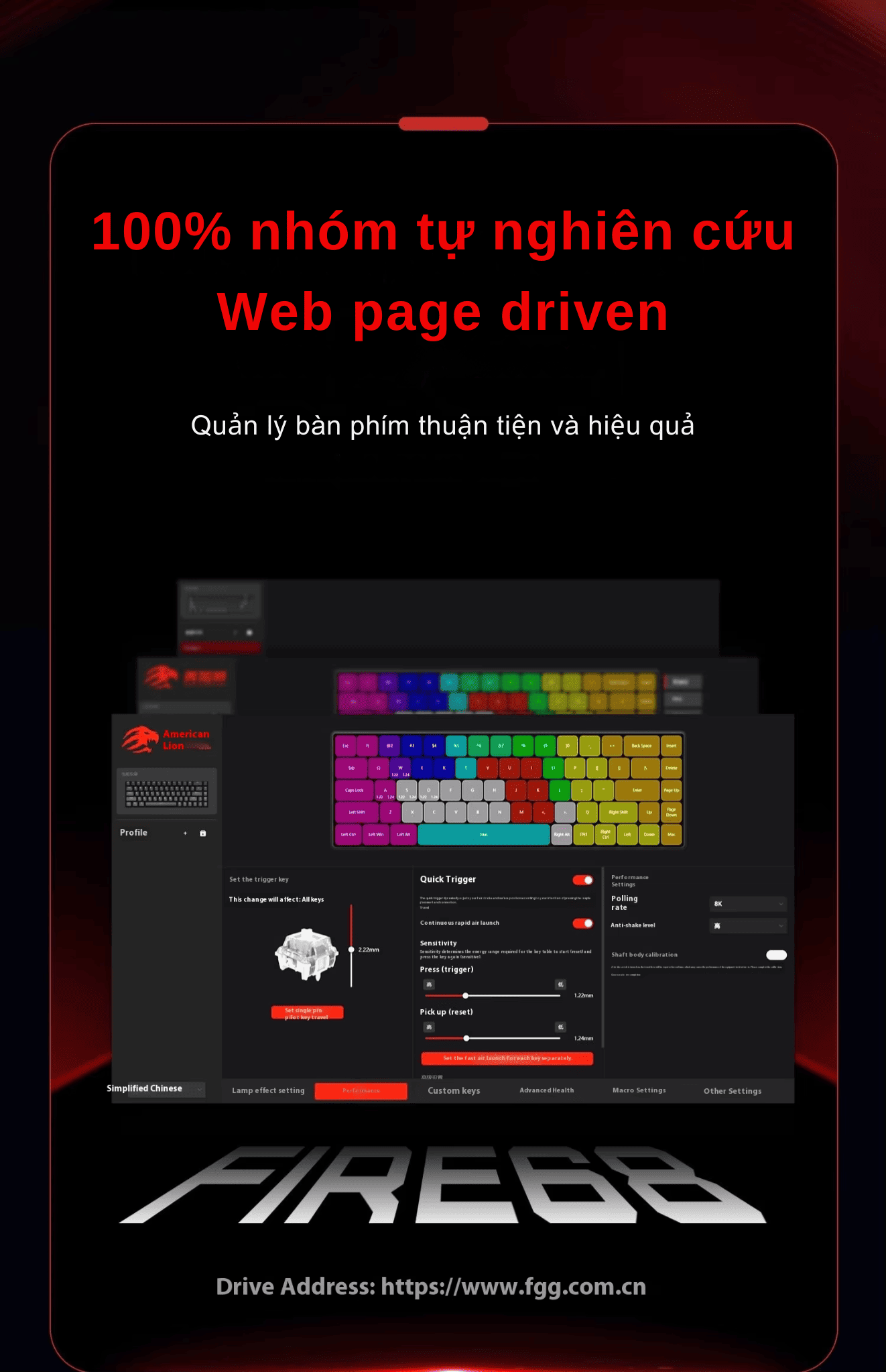 MadLion Fire68 Pro Black Gaming Keyboard - 8K Hz Wired, Magnetic Switch, Rapid Trigger RT0.04mm 12 MadLions Fire68 Series page 7