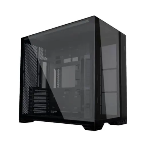 Lian Li O11 Vision Compact Black Case - Aluminum, Steel, Tempered Glass ATX Mid Tower