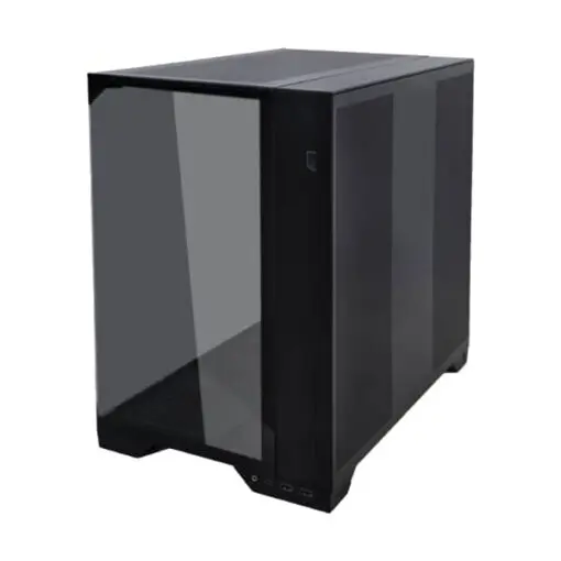 Lian Li O11 Vision Compact Black Case - Aluminum, Steel, Tempered Glass ATX Mid Tower