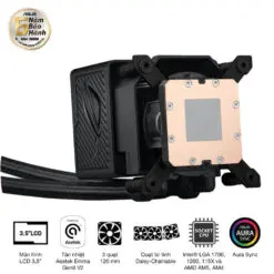 ASUS ROG Ryujin III 360 ARGB Extreme AIO Liquid CPU Cooler - 3.5 inch (640 x 480) LCD Display, 360mm radiator, Asetek Emma Gen8 V2 pump, 3x ROG 120mm ARGB Fans 26 ROG RYUJIN III 360 ARGB EXTREME 12