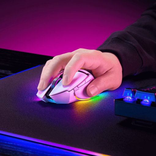 Razer Basilisk V3 Pro 35K Wireless Gaming Mouse - White, 35000 DPI, Chroma RGB, HyperScroll Tilt Wheel
