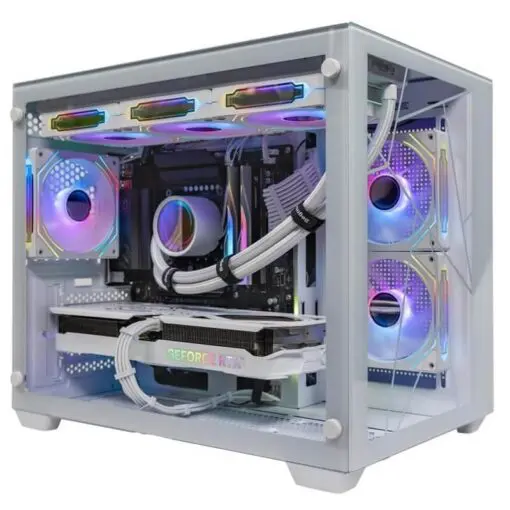 Segotep LUMI II White Case - MATX, Dual Tempered Glass, 360mm radiator support