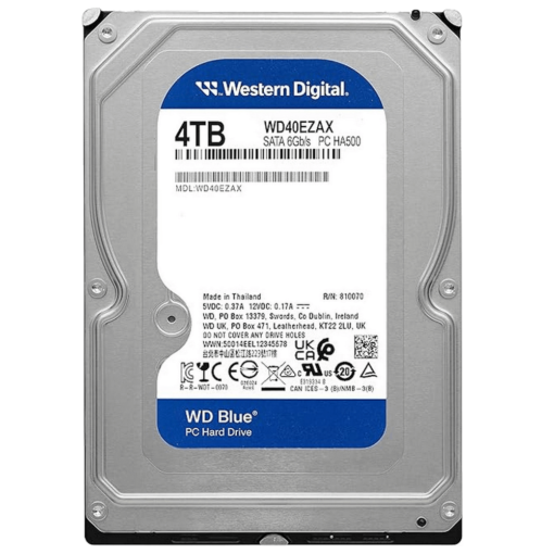 Western Digital Blue 4TB WD40EZAX HDD - 3.5 inch, 5400 RPM, 256MB Cache, SATA III