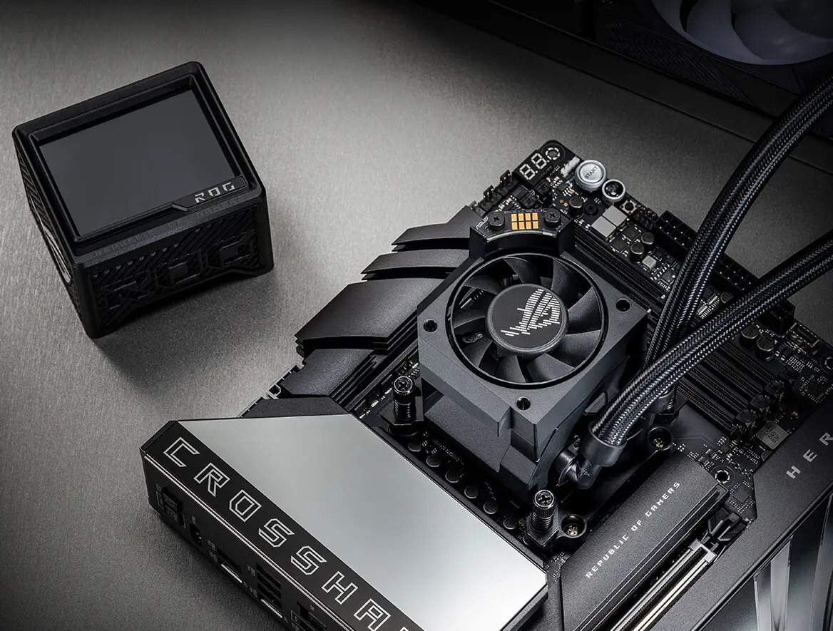 ASUS ROG Ryujin III 360 ARGB Extreme AIO Liquid CPU Cooler - 3.5 inch (640 x 480) LCD Display, 360mm radiator, Asetek Emma Gen8 V2 pump, 3x ROG 120mm ARGB Fans 41 embedded fan